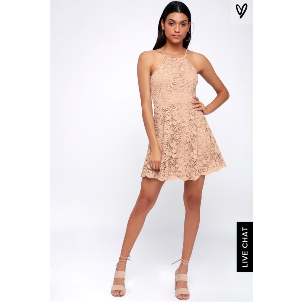 Lulu’s Nude lace dress